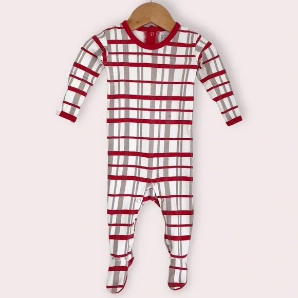 L'ovedbaby Other - L'ovedbaby footie sleeper red plaid holiday pajamas size 3-6 months